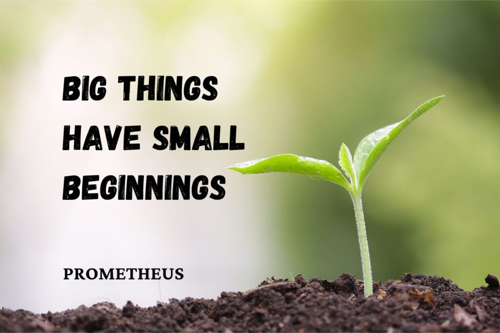 Big things have small beginnings